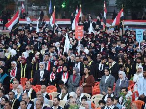 Read more about the article During Baghdad University’s Graduation Ceremony , Dr. Al-Aboudi Directs Establishment of New College Specializing in Fields of Dcience & Attracting Students with High Grades in Next Academic Year