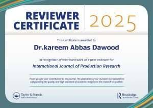 Read more about the article Selection of a Lecturer from University of Kerbala as a Reviewer in an International Journal