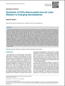 Read more about the article تدريسي في كلية العلوم الطبية التطبيقية ينشر بحثاً علمياً حول تصنيع بطاريات نانوية في مجلة عالمية رصينة