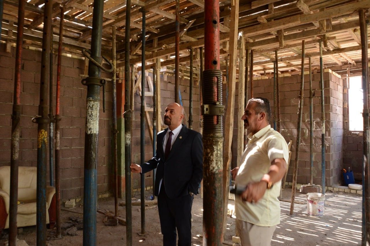 You are currently viewing عميد كلية العلوم الطبية التطبيقية يتابع ميدانيا مراحل البناء في عمادة الكلية